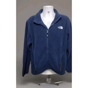 The North Face Mens Full Zip Navy Blue Jacket L Summit Sleeve Fleece